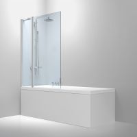 Шторка для ванны FA 658, прозрачное стекло 6мм, профиль хром, 1200*1400