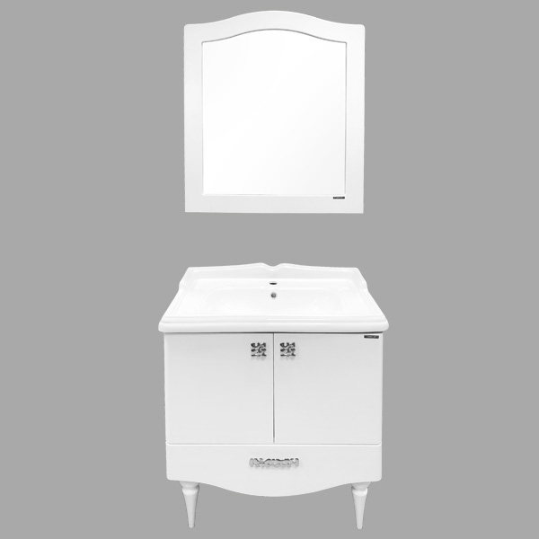 COMFORTY. Тумба-умывальник Монако-80-1 белый глянец с раковиной COMFORTY 3380