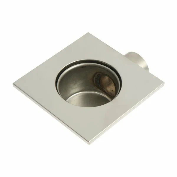 Трап для душа BAD021502 с горизонтальным выпуском 150х150 нержавеющая сталь TIM