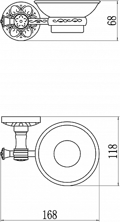 Мыльница керамическая с настенным держателем S-005859C Savol