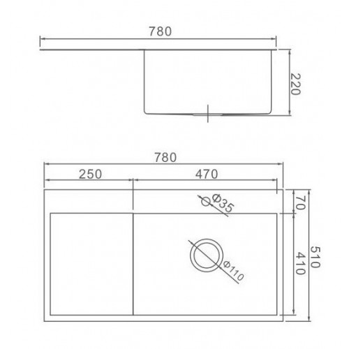 Мойка для кухни Gerhans RK37851-R чаша справа