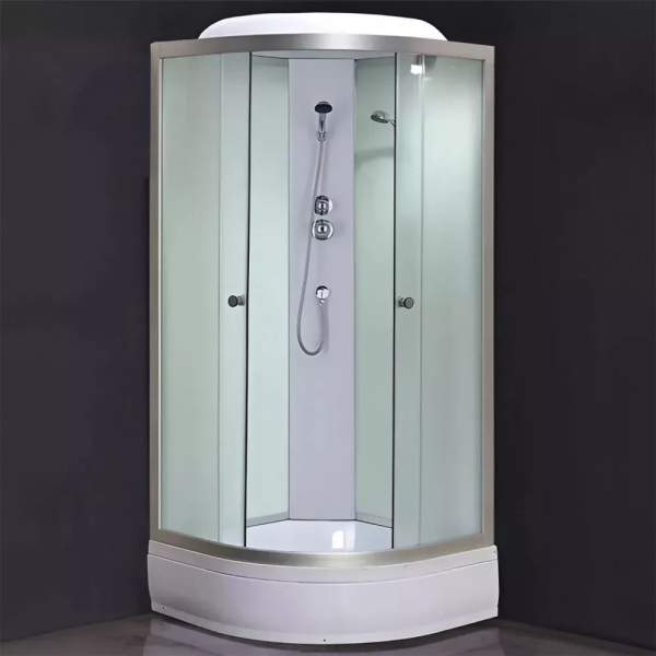 Душевая кабина Comforty 307WG, 900*900*2150, стекло крезет, задняя стеклянная панель крезет