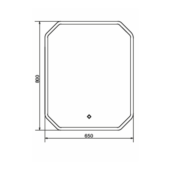 COMFORTY. Зеркало Колеус-65 LED-подсветка, сенсор 800*650