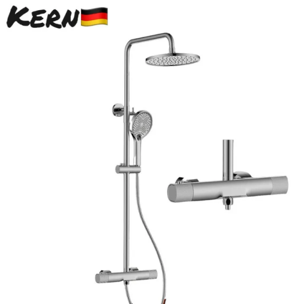 KERN 5025 GUN Душевая система термостат с верхним душем и каскадным изливом