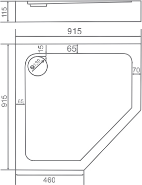 Душевой поддон BAS Пандора PNT 90