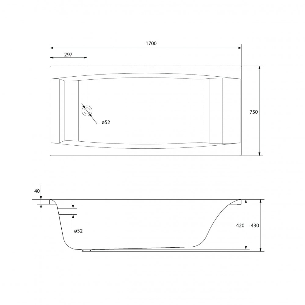VIRGO/ZEN Панель фронтальная 170 белая Cersanit VIRGO/ZEN Панель фронтальная 170 белая Cersanit