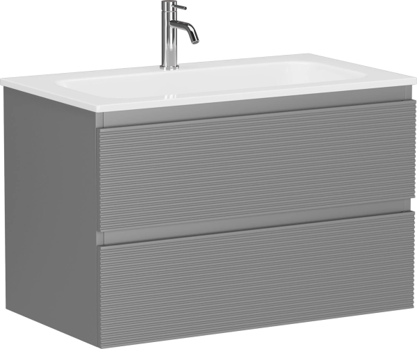 Тумба подвесная под раковину Folk FL80ES, Ergraut soft 790х445х500 Sancos