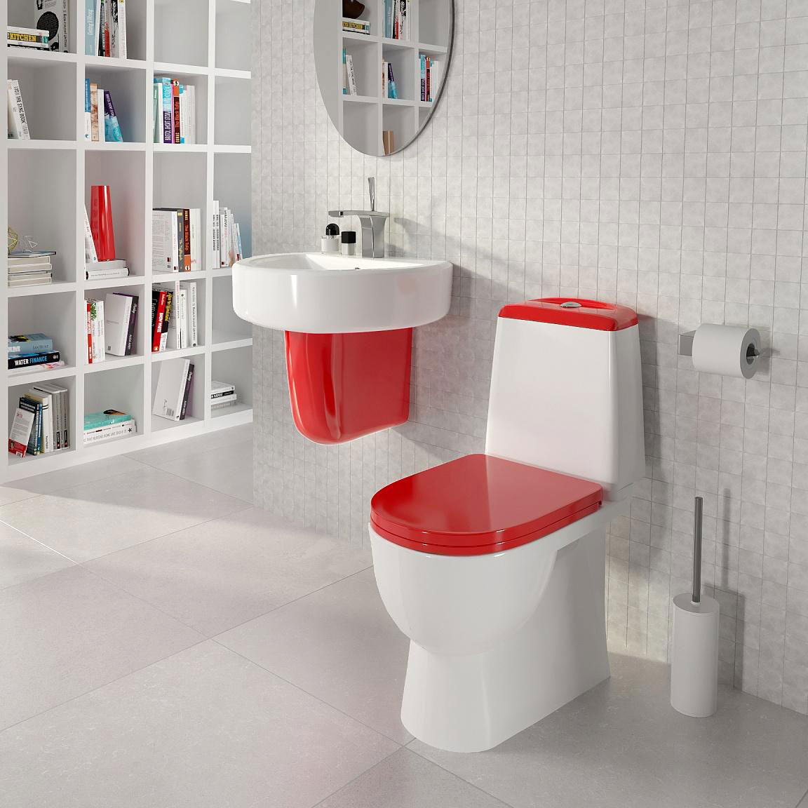 SANITA LUXE. Полупьедестал Best Color Red (красный), BSTSLSP03 SANITA LUXE. Полупьедестал Best Color Red (красный), BSTSLSP03