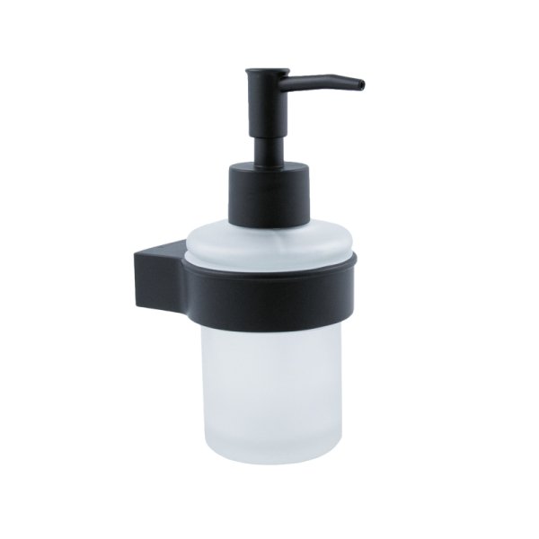 Дозатор GROSS AQUA Space Matt Black для жидкого мыла настенный GA18238AMB