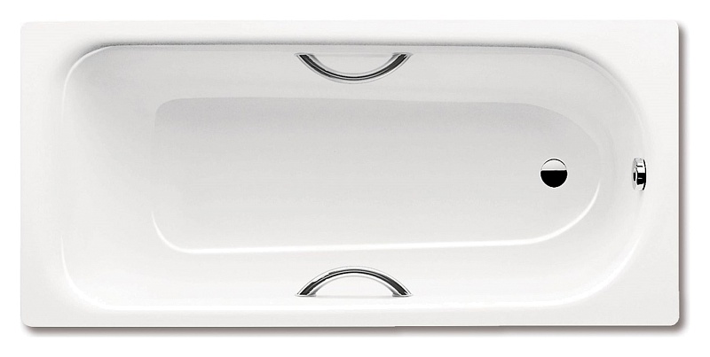 Kaldewei SANIFORM PLUS STAR Стальная ванна Mod.337 180*80*41 alpine white, без ножек, с отверстиями для ручек