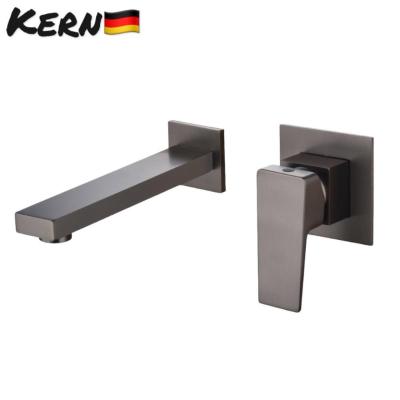 Kern 2055  Matt Gun  Смеситель для раковины встраиваемый  вороненная сталь.