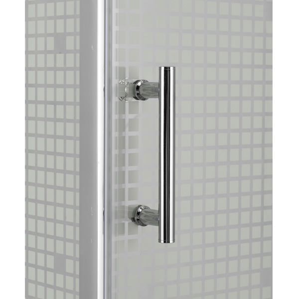 Душ.ограждение 33М, прозрачное стекло, с рисунком мозаика, поддоном, 1200*800*1950