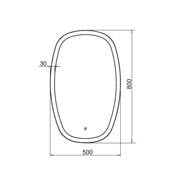 COMFORTY. Зеркало Космея-50 светодиодная лента, сенсор 500*800