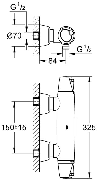 Grohtherm 3000 Смеситель термостат для Душа 34179000