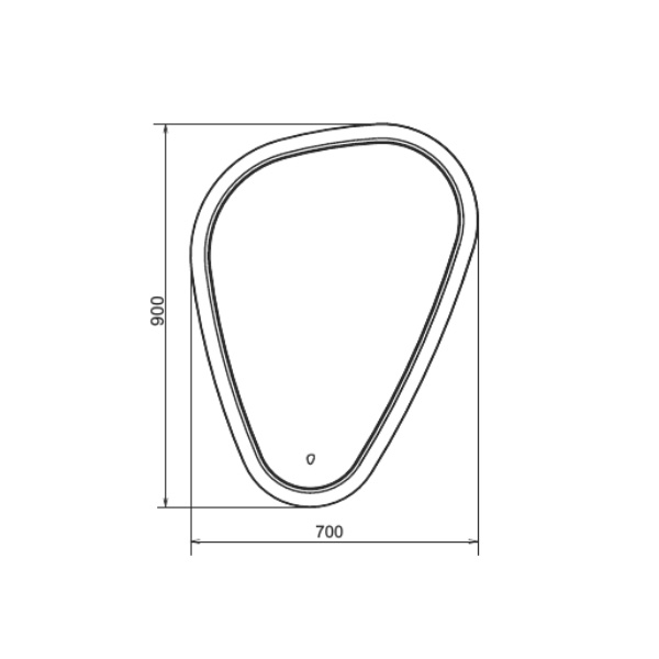 COMFORTY. Зеркало Олеандр-70 светодиодная лента, сенсор 700*900