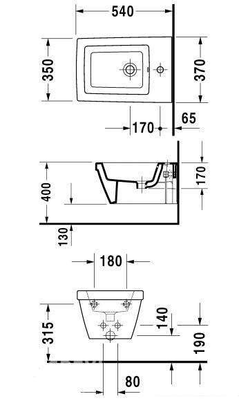 Биде подвесное Duravit 2nd Floor 2235150000