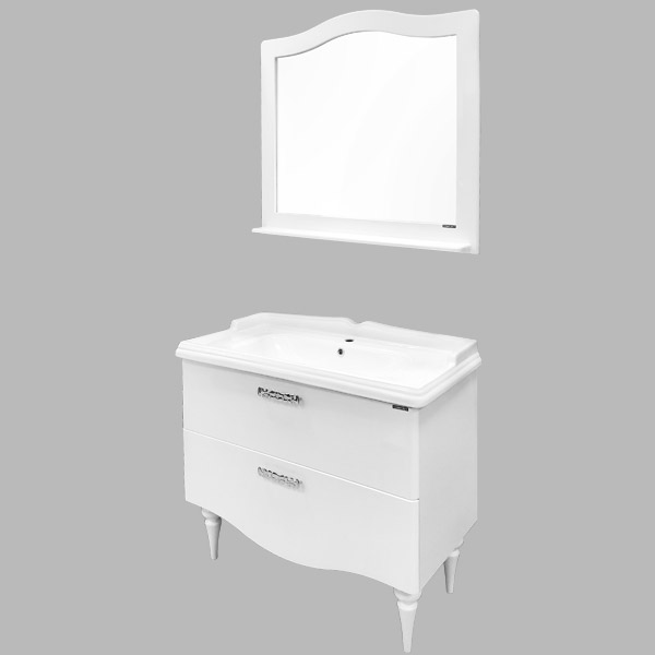 COMFORTY. Зеркало Монако-100 белый глянец