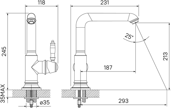Смес.  LOFBRL0i05  Loft для Кухни IDDIS