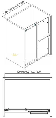 EGO Одностворчатая раздвижная дв. R1200*1950