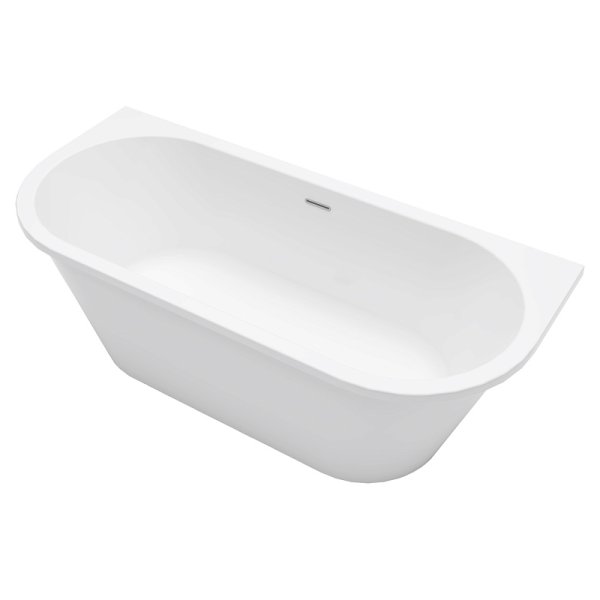 Ванна акриловая 1800x750x580 мм пристенная, в комплекте с сифоном и металлической рамой ELC18075