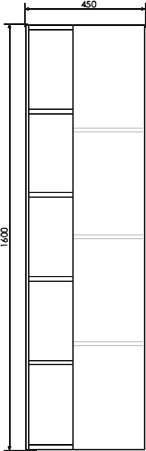 Прага 45 Шкаф-колонна Дуб белый COMFORTY Прага 45 Шкаф-колонна Дуб белый COMFORTY