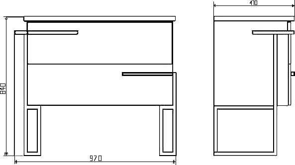 COMFORTY. Тумба-умывальник Дюссельдорф-90 дуб дымчатый с рак. COMFORTY 9090EL