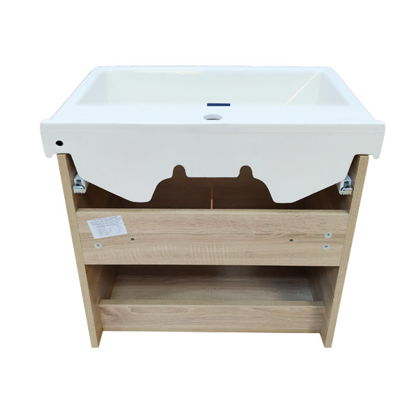 Тромсе 60 Тумба-умывальник Дуб сонома с Раковиной Fest 60 F01