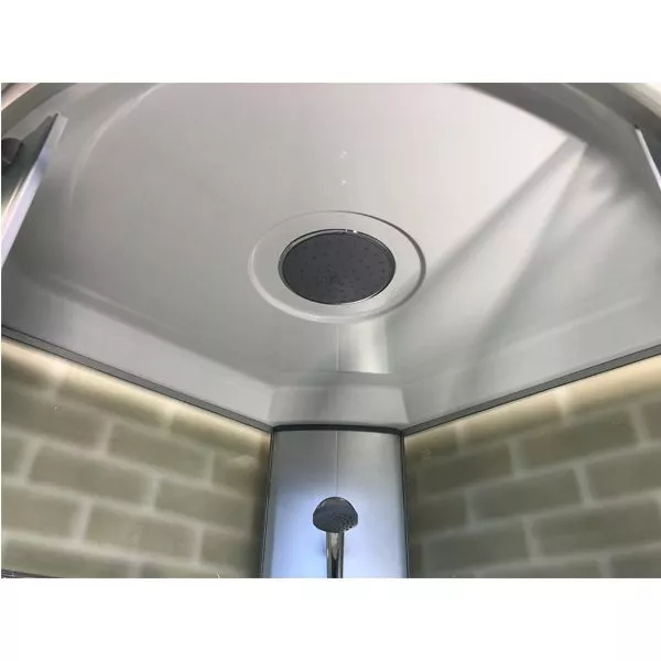 Душевая кабина Comforty 300WG, стекло крезет, задняя стеклянная панель крезет 900*900*215