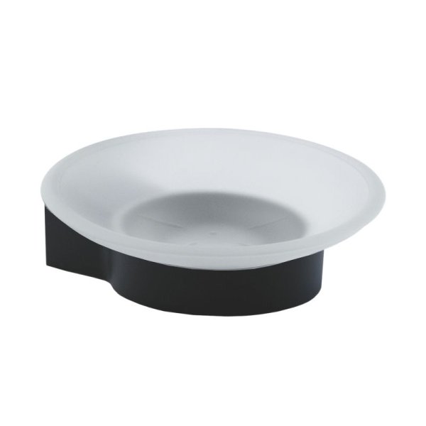 Мыльница GROSS AQUA Space Matt Black cтеклянная настенная GA18239MB