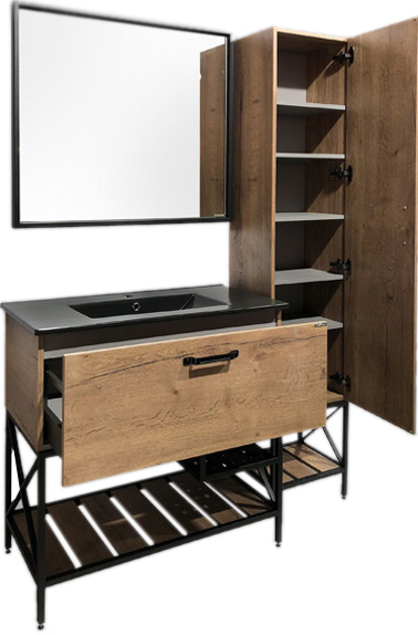 COMFORTY. Шкаф-колонна Бредфорд-40 дуб темный COMFORTY. Шкаф-колонна Бредфорд-40 дуб темный