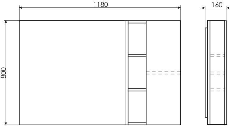 Милан-120 Зеркало-шкаф белый глянец COMFORTY Милан-120 Зеркало-шкаф белый глянец COMFORTY