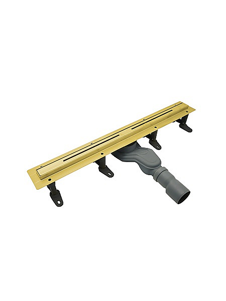 Душевой трап (лоток) Cezares Lux LUX-LD-70-BORO 70 см, с решеткой, щелевой, золотой матовый