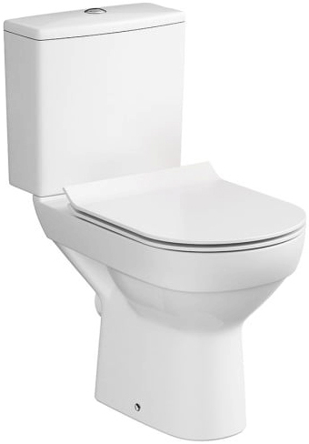 CITY Сиденье дюропласт Микролифт тонкое белое 36,5*45,2 Cersanit