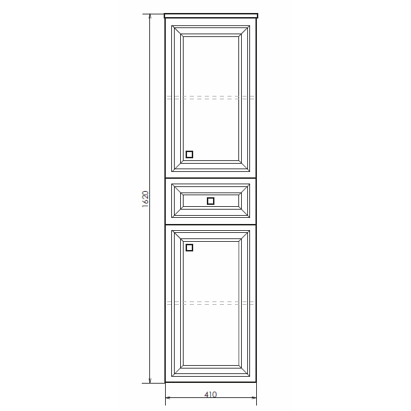Шкаф-колонна Феррара-40 белый глянец COMFORTY