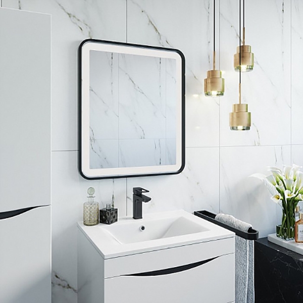 Зеркало Iddis Cloud 80 с подсветкой Черный матовый  CLO8000i98