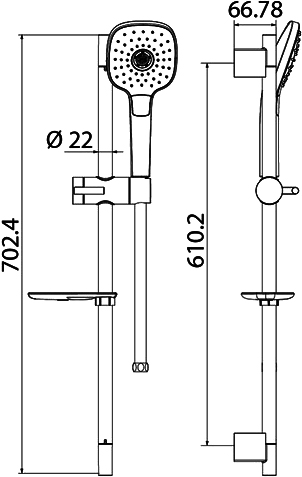 Душевой гарнитур Sena SEN3F70i16 IDDIS