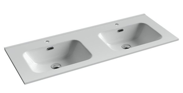 Раковина Ceramica Nova накладная  Element, CN7004 двойная белый 1210*465*180мм   Sancos