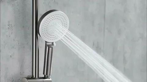 KERN 5025 GUN Душевая система термостат с верхним душем и каскадным изливом