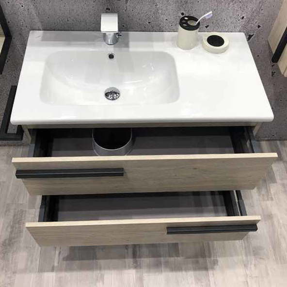 COMFORTY. Тумба-умывальник Дюссельдорф-90 дуб дымчатый с рак. COMFORTY 9090EL