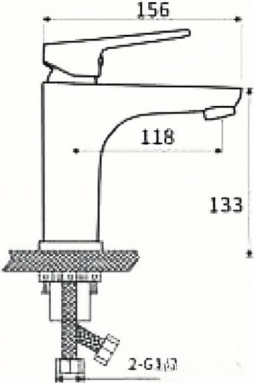 Kern 1094 Black Смеситель для раковины