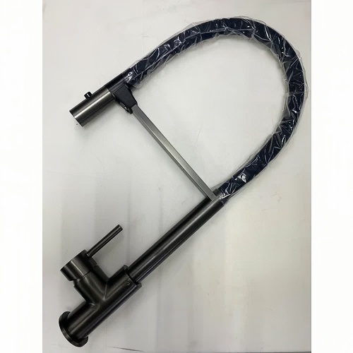 Kern 2075 Matt Gun Смеситель для кухни вороненная сталь., гибкий излив на магните.