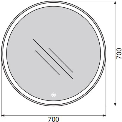 Зеркало-сенсор SPC-RNG-700-LED-TCH, 12W, 220-240V, 700x30 Belbagno