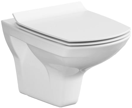 CARINA Сиденье дюропласт Микролифт тонкое белое 35,8*44,7 Cersanit