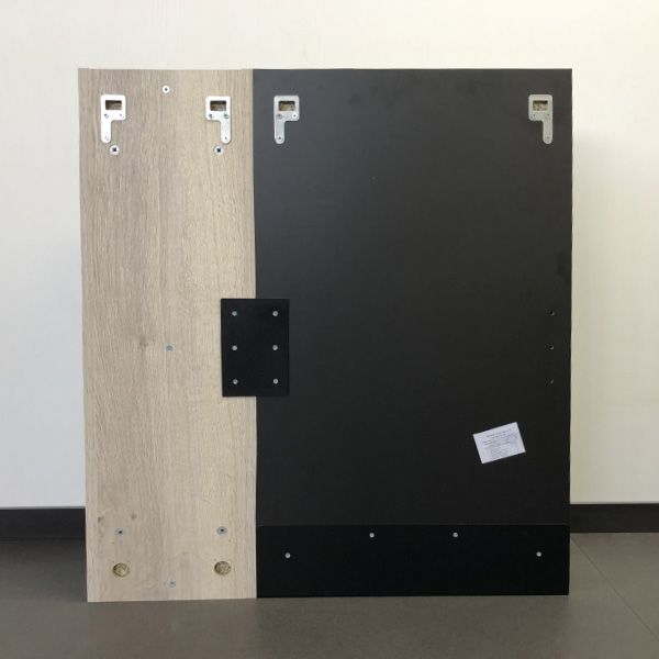 COMFORTY. Зеркало-шкаф Бонн-75 дуб дымчатый (Зеркало Короб 1+Шкаф к зеркалу Короб 2)