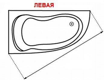 Ванна акриловая Bas Алегра Alegrа 150х90 (левая)