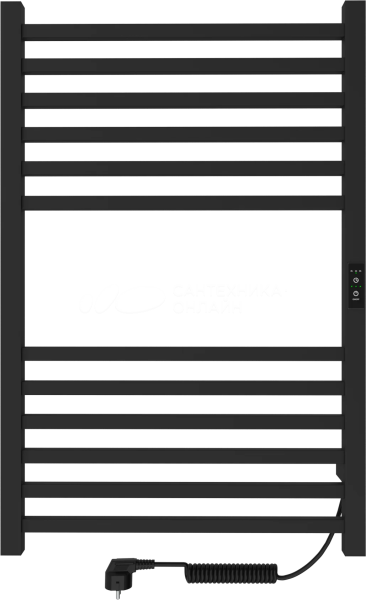 Полотенцесушитель Attic (electro) 80/50 (таймер, скр.монтаж, унив.подкл.R/L, Черный муар) INDIGO