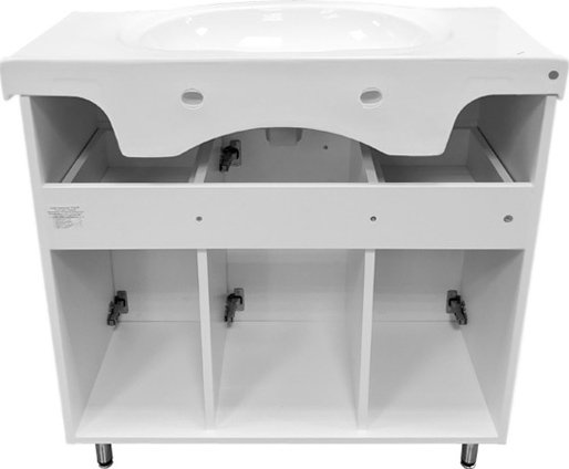 Сочи-85 Тумба-умывальник белая с раковиной Сенеж 87 COMFORTY