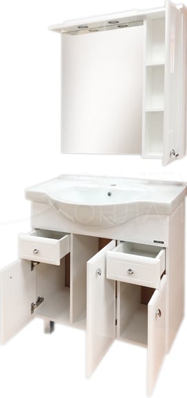 Сочи-85 Зеркало-шкаф белый COMFORTY