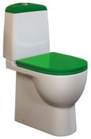 SANITA LUXE. Унитаз-компакт Best Color Green SL DМ двухрежимный белый (сиденье дюропласт с микролифтом, 2-х реж. арматура), BSTSLCC09130522