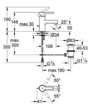 GROHE LINEARE Смеситель для Раковины 32115000